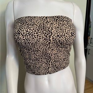 American Eagle Animal Print Bandeau Top